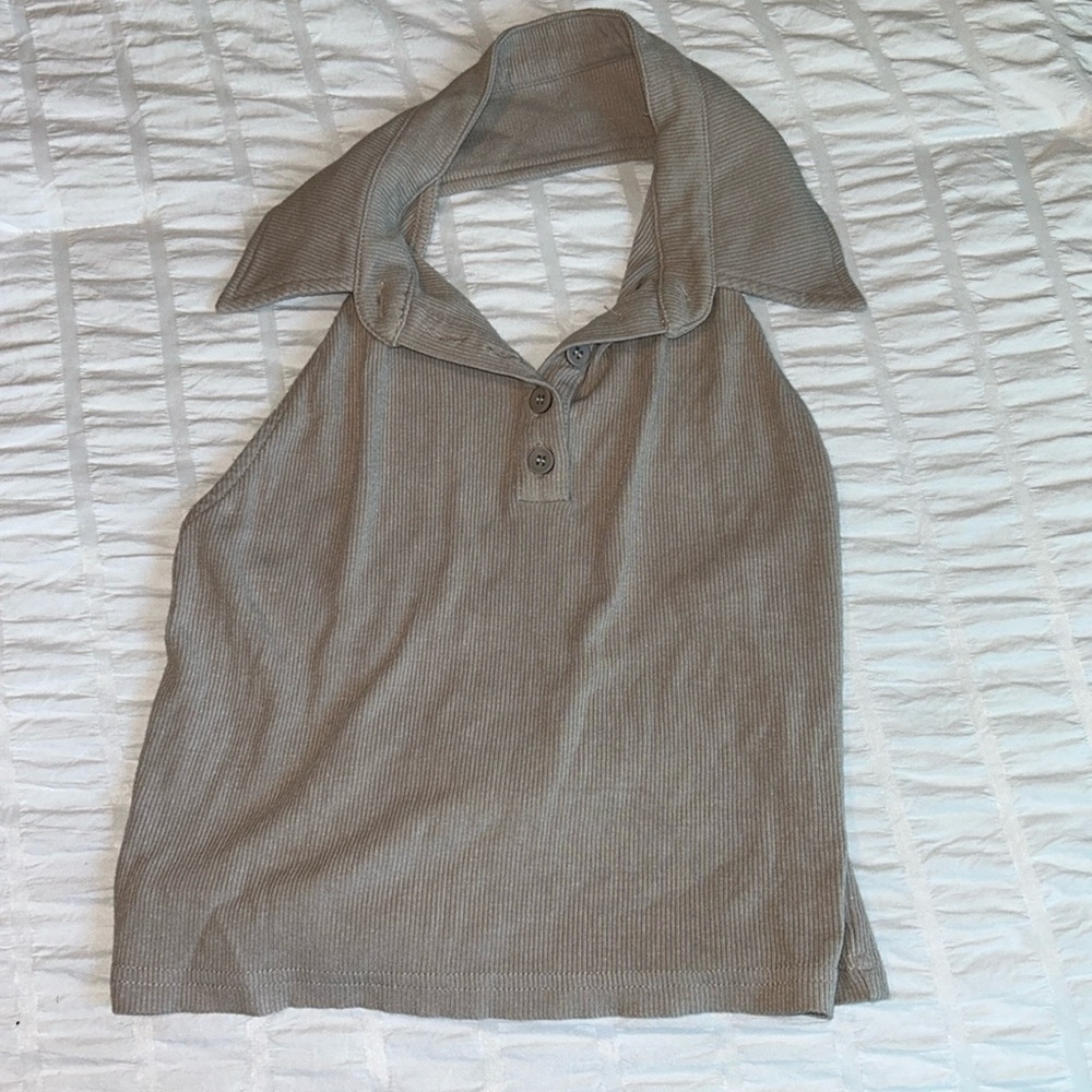 cropped halter tank
